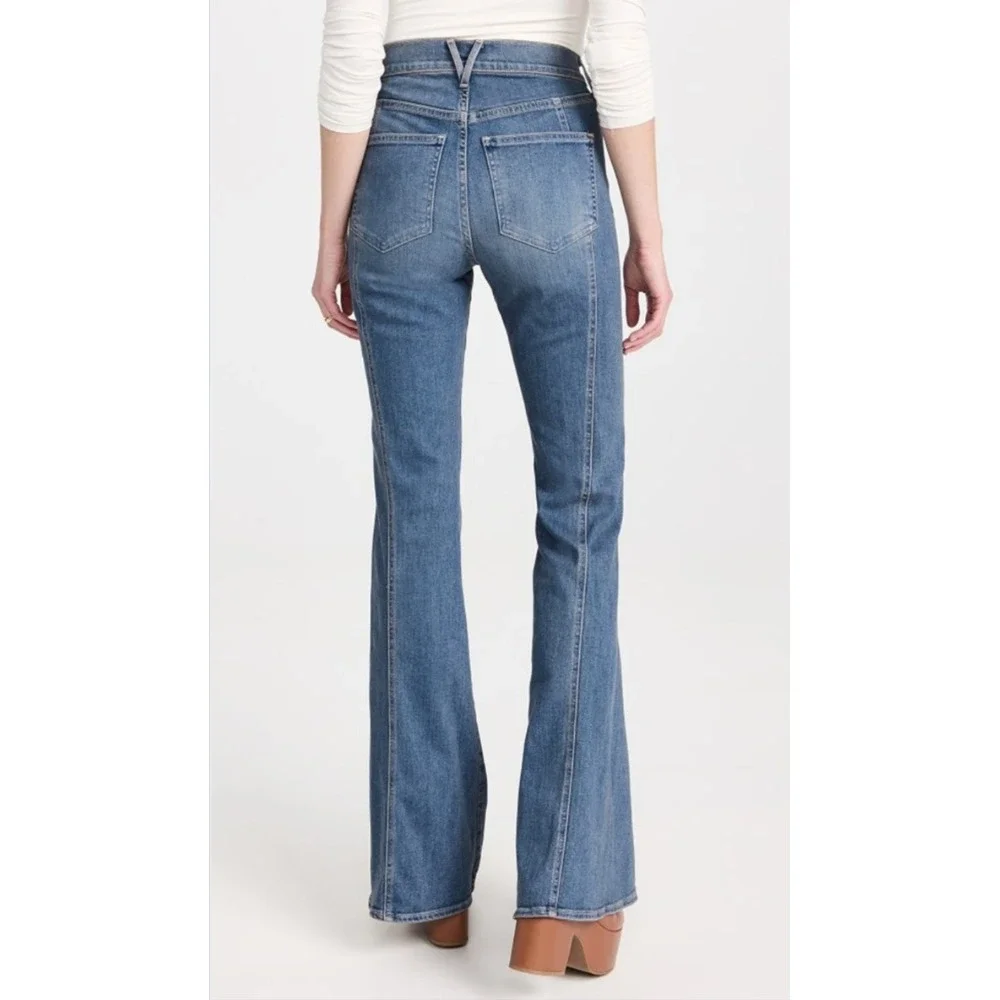 Veronica Beard Sheridan Exaggerated Flare Jeans Womens 25 Blue High Rise Denim